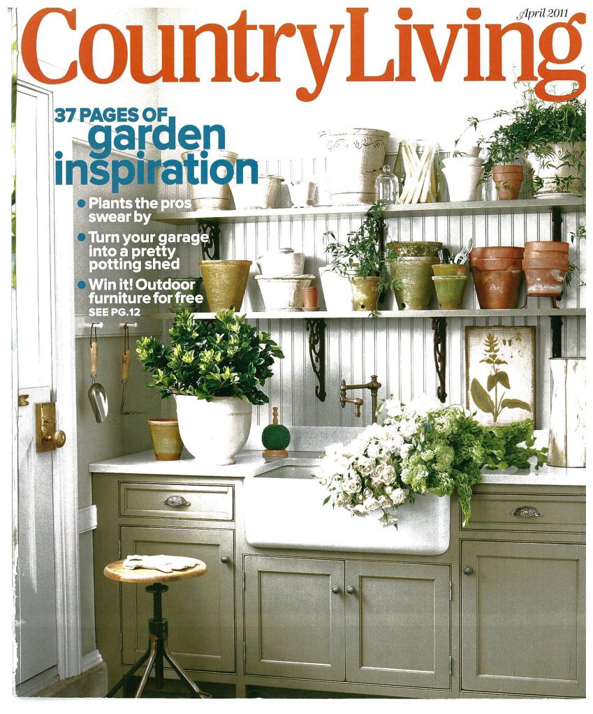 A bespoke potting shed by DEANE Inc on the cover of Country Living